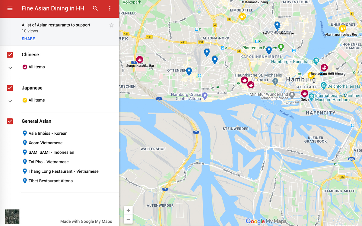 Asian eateries and grocery stores in Berlin